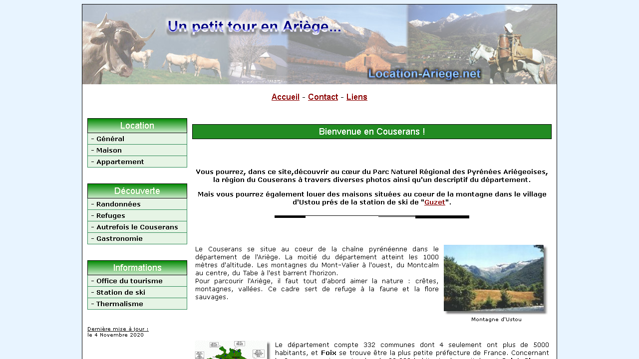 Capture d'écran de http://www.location-ariege.net/ 